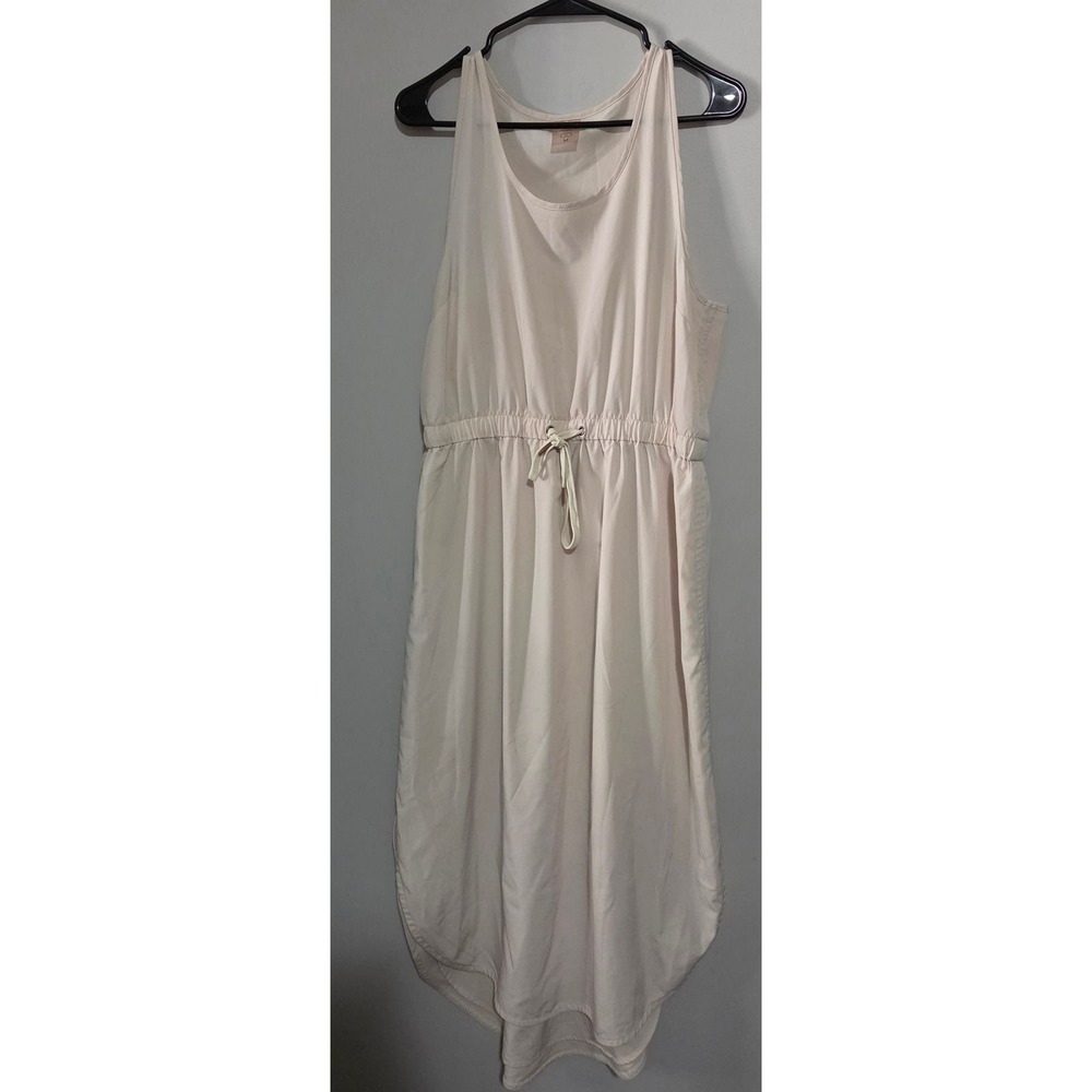 Calia by Carrie Underwood Cream Sleeveless Drawstring Waist Midi Medium - Picture 2 of 5